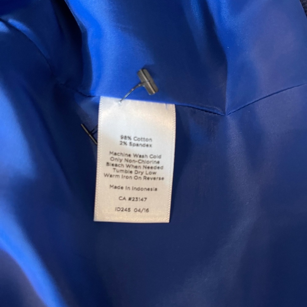 Talbots Womens Blue Corduroy Blazer Jacket Crest Buttons Size 10 ID245 - Picture 5 of 10